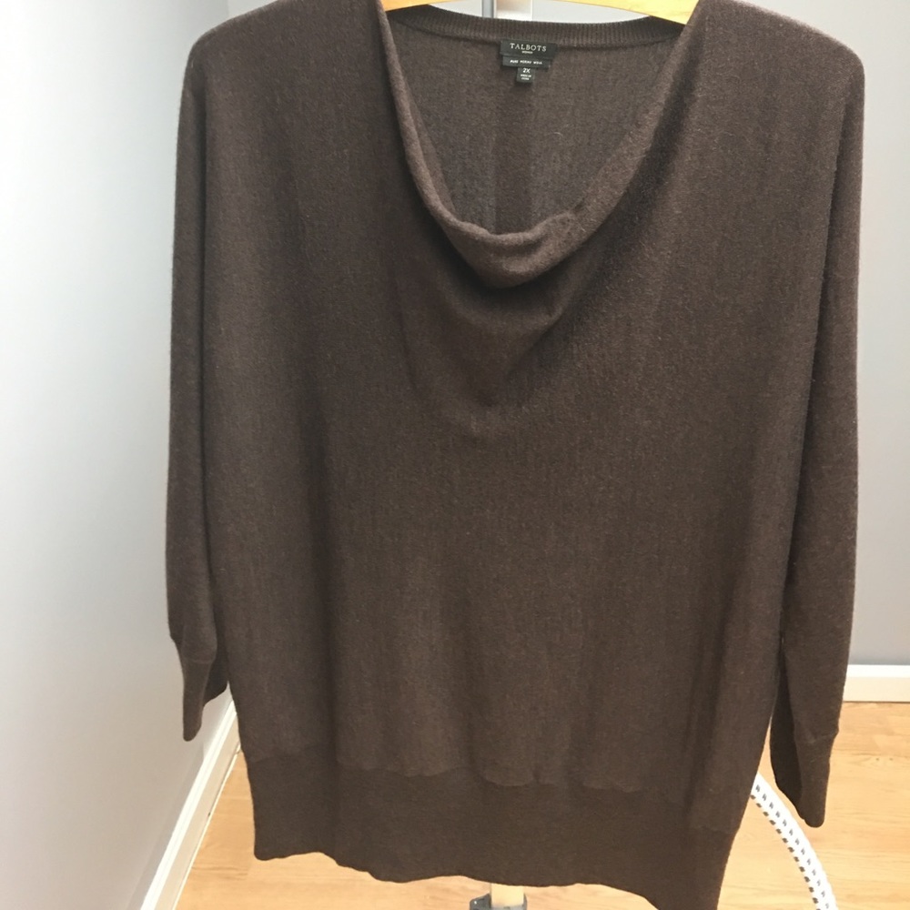Talbots Marino wool cowl neck sweater